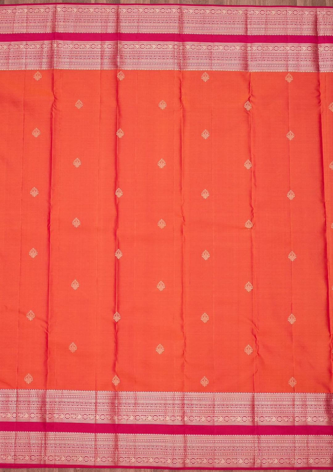Orange Zariwork Pure Silk Saree-koskii