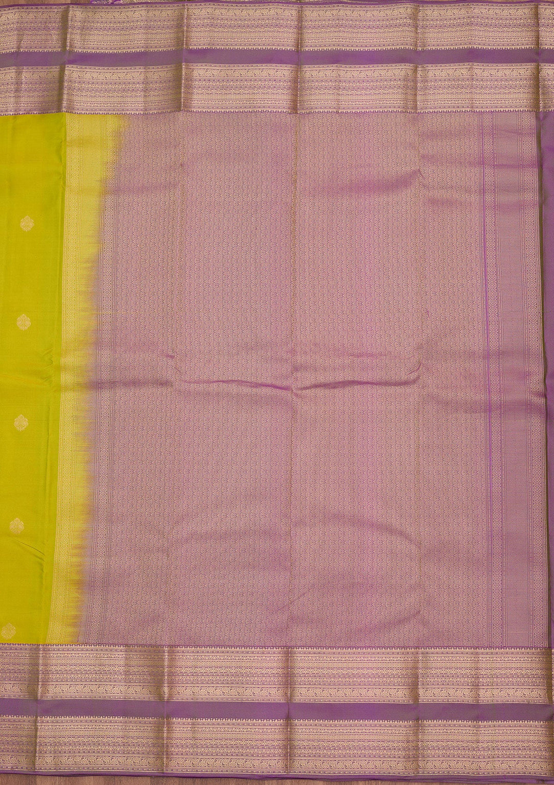 Parrot Green Zariwork Pure Silk Saree-koskii