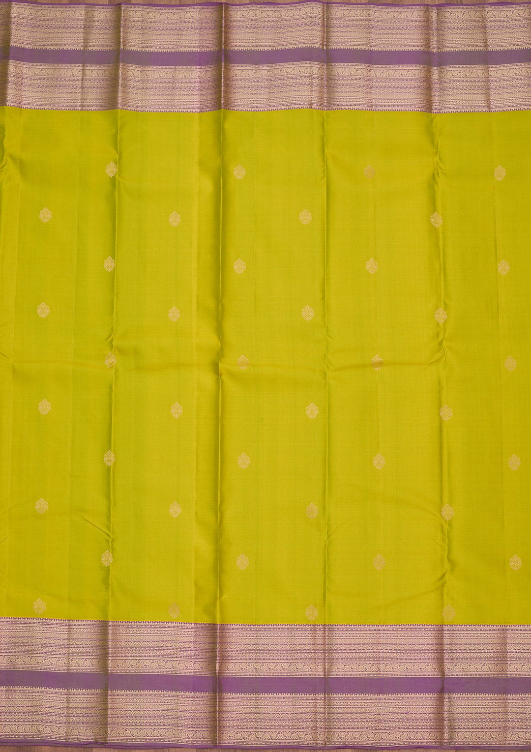 Parrot Green Zariwork Pure Silk Saree-koskii