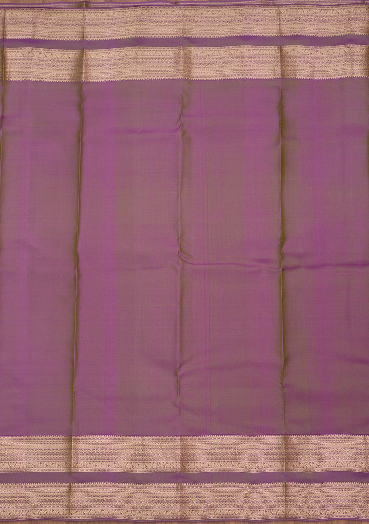 Parrot Green Zariwork Pure Silk Saree-koskii