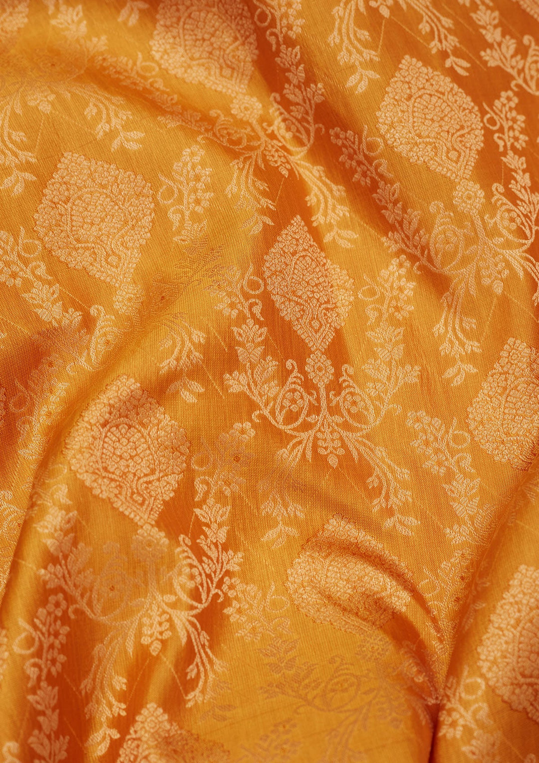 Mustard Zariwork Pure Silk Saree-koskii