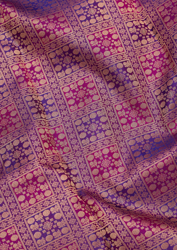 Purple Zariwork Pure Silk Saree-koskii