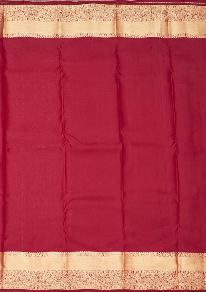 Brown Zariwork Pure Silk Saree-koskii