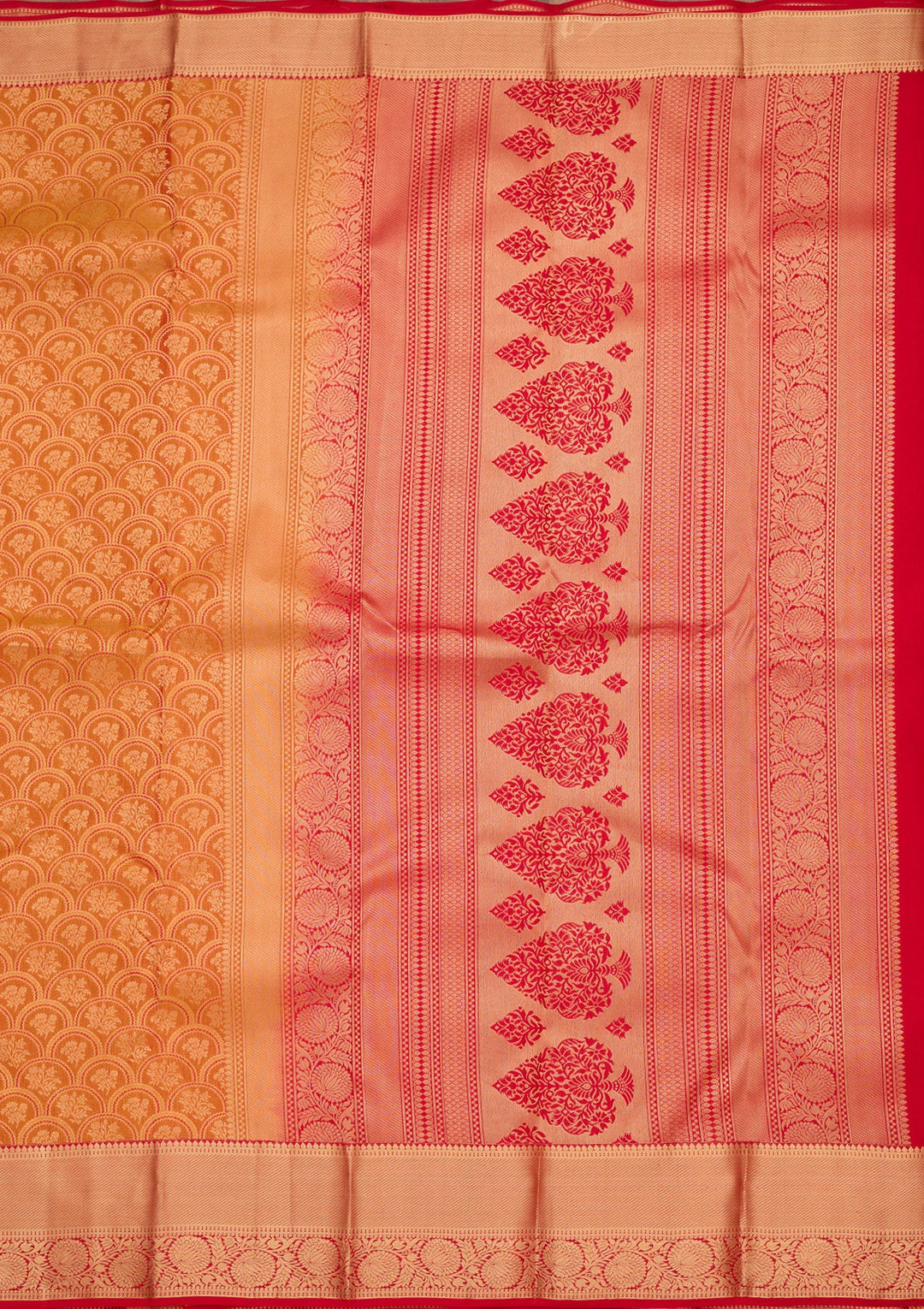 Mustard Zariwork Pure Silk Saree-koskii
