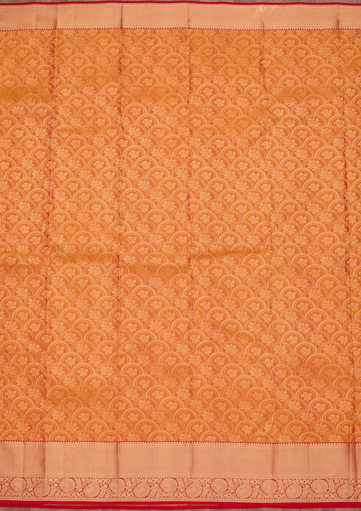 Mustard Zariwork Pure Silk Saree-koskii