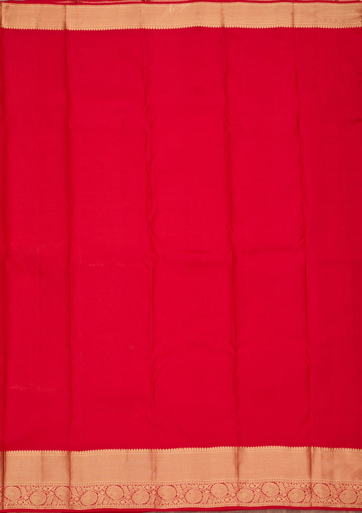 Mustard Zariwork Pure Silk Saree-koskii