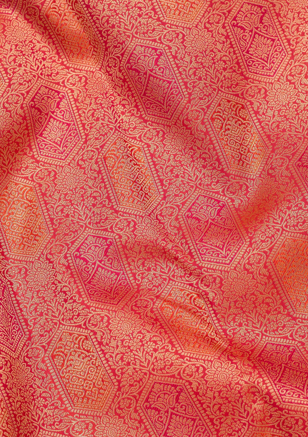 Orange Zariwork Pure Silk Saree-koskii