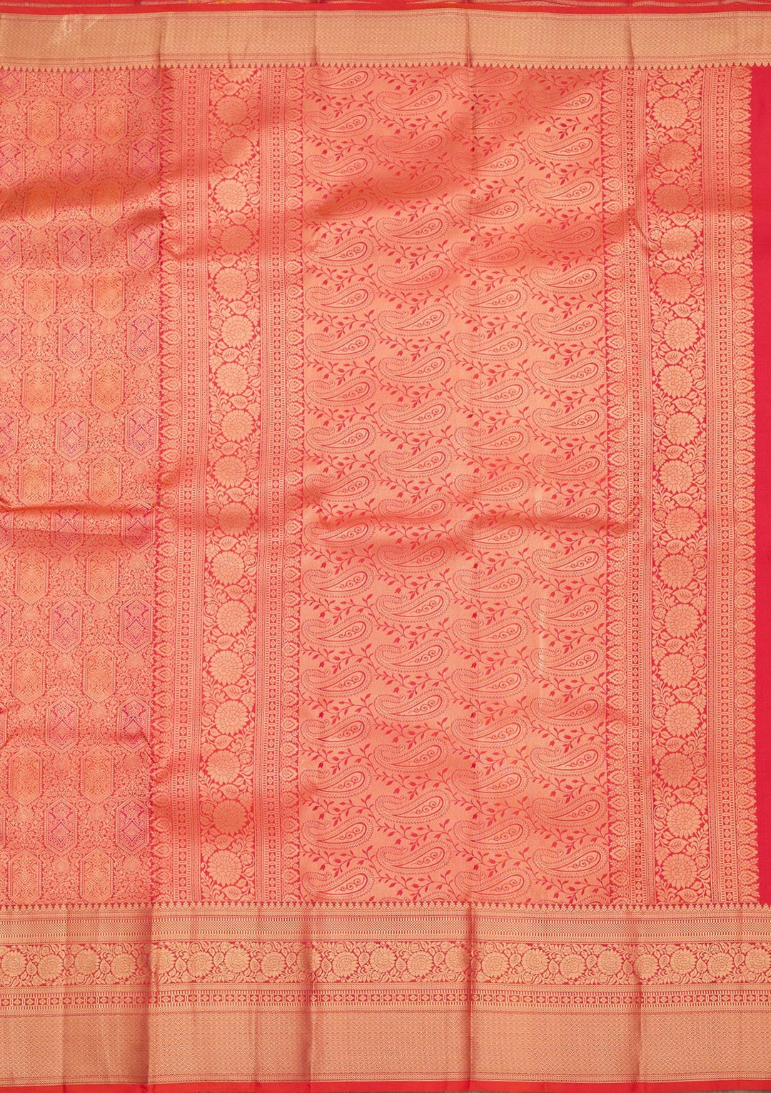 Orange Zariwork Pure Silk Saree-koskii