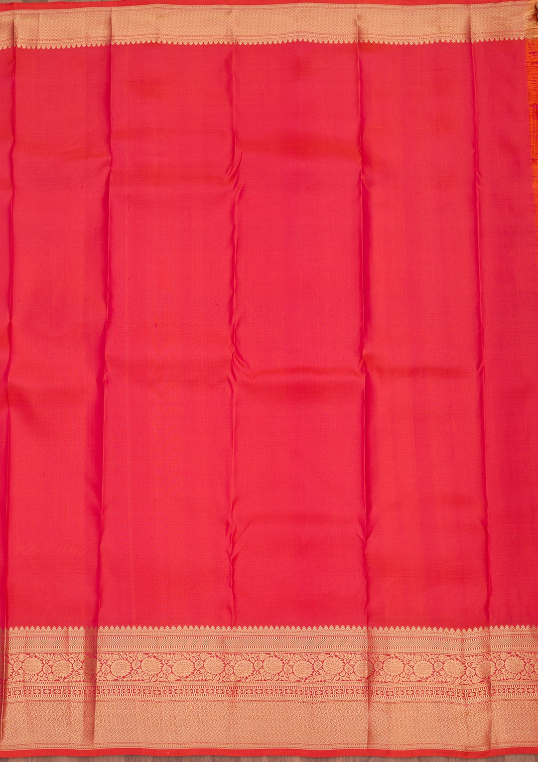 Orange Zariwork Pure Silk Saree-koskii