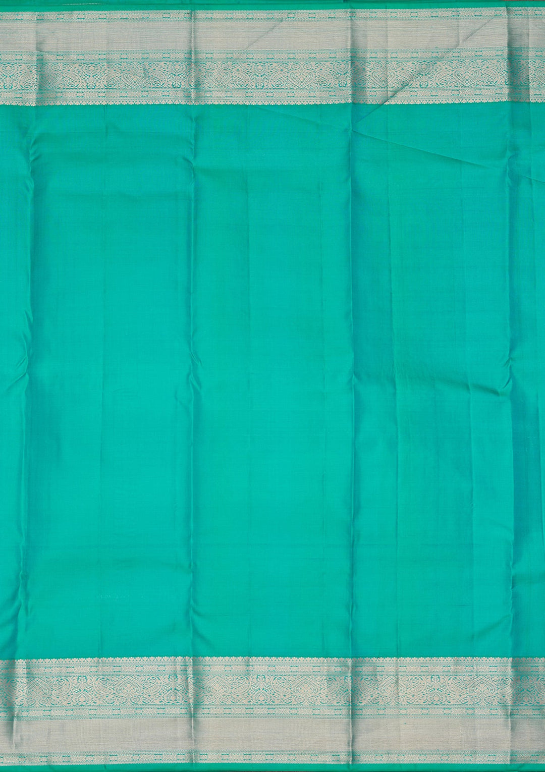 Turquoise Blue Zariwork Pure Silk Saree-koskii