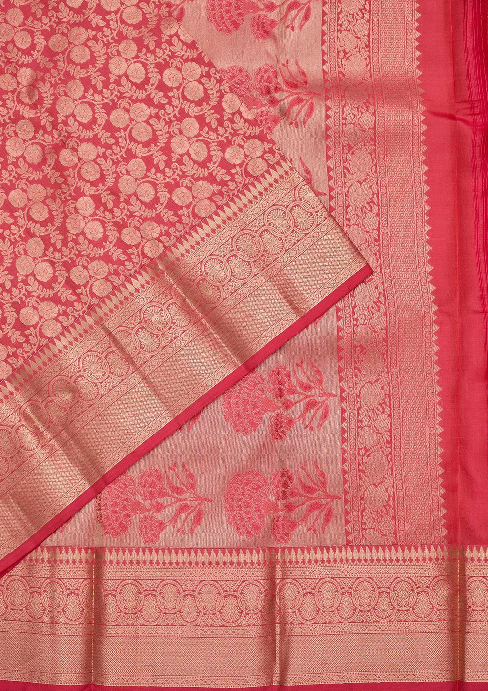 Pink Zariwork Pure Silk Saree-koskii