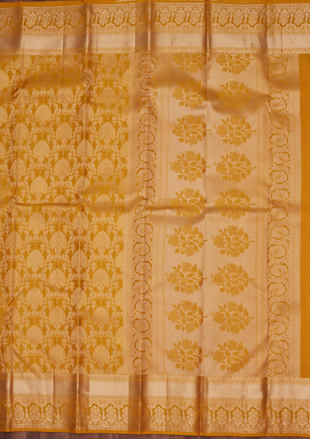 Yellow Zariwork Pure Silk Saree-koskii