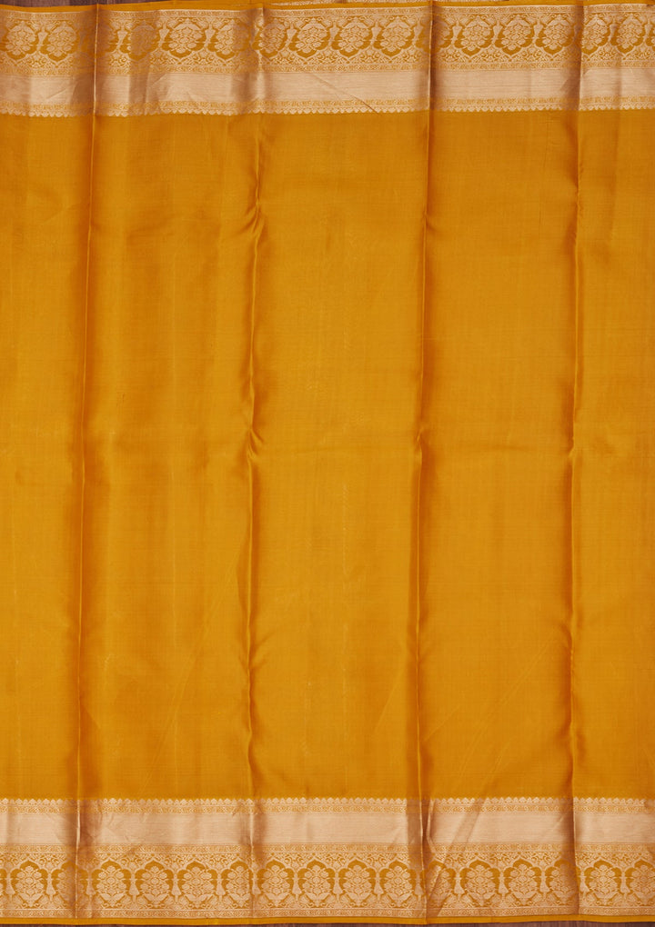 Yellow Zariwork Pure Silk Saree-koskii