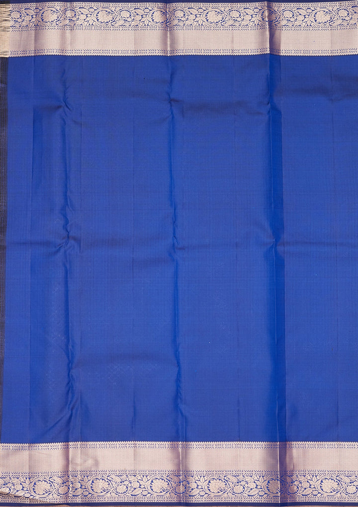 Royal Blue Zariwork Pure Silk Saree-koskii