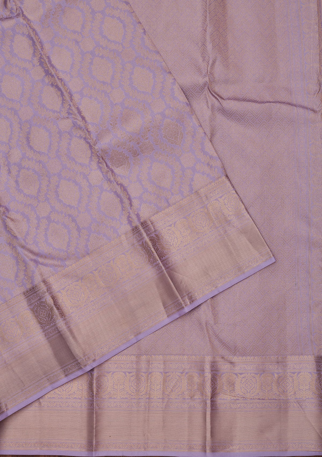 Lavender Zariwork Pure Silk Saree-koskii
