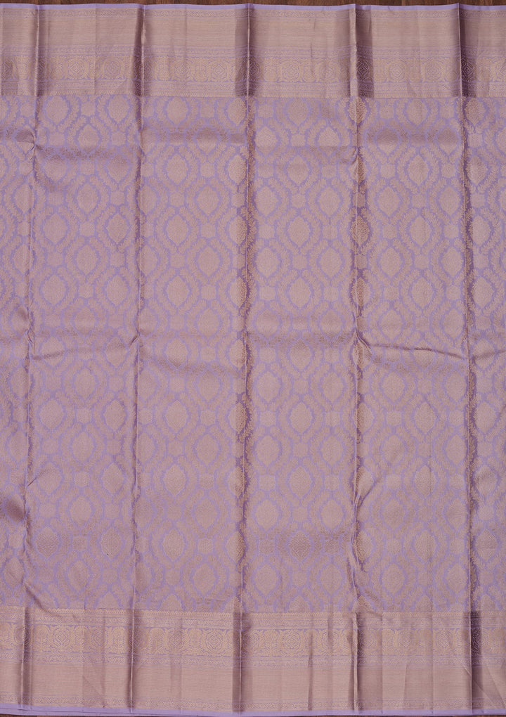 Lavender Zariwork Pure Silk Saree-koskii