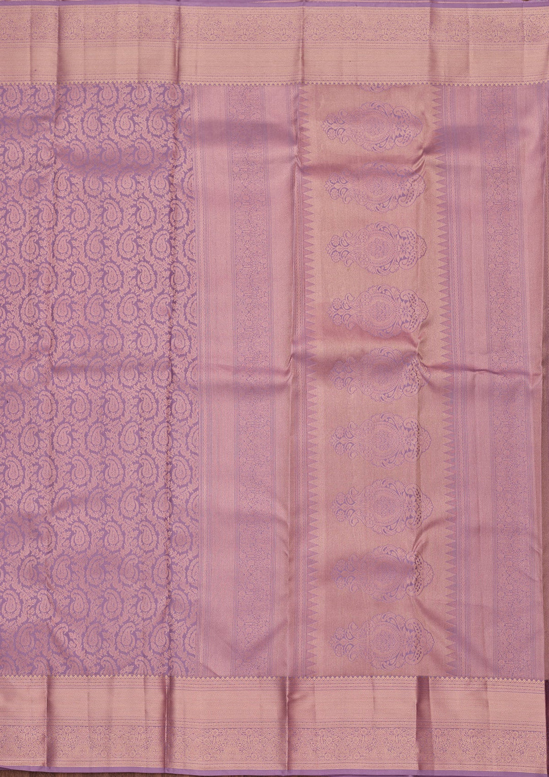 Lavender Zariwork Pure Silk Saree-koskii