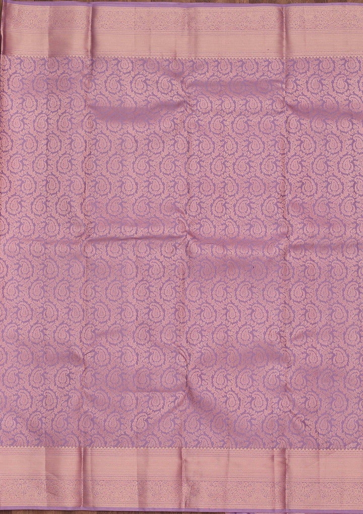 Lavender Zariwork Pure Silk Saree-koskii
