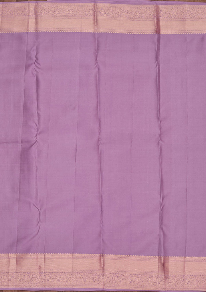 Lavender Zariwork Pure Silk Saree-koskii