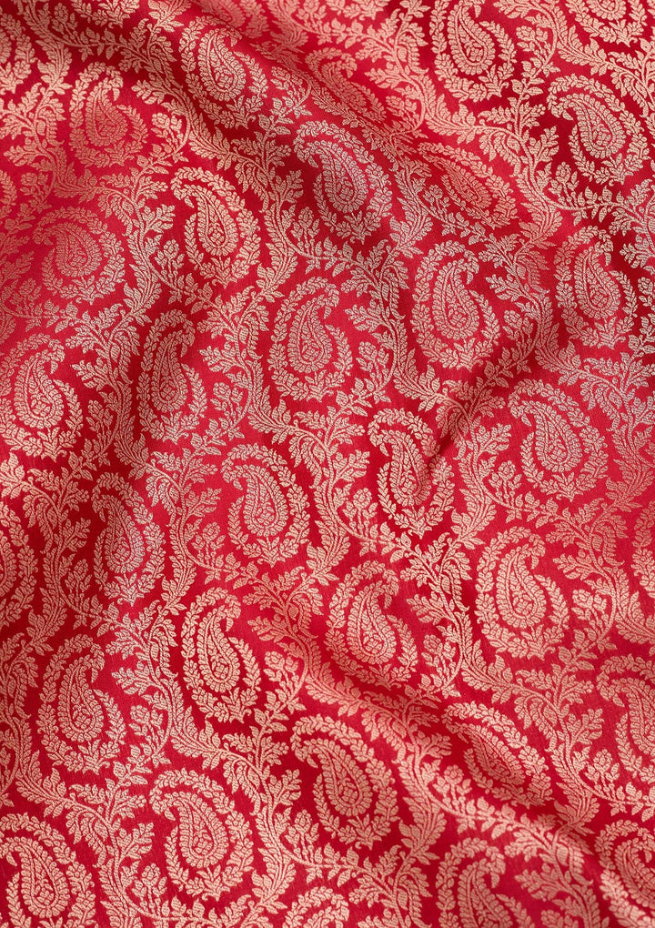 Maroon Zariwork Pure Silk Saree-koskii