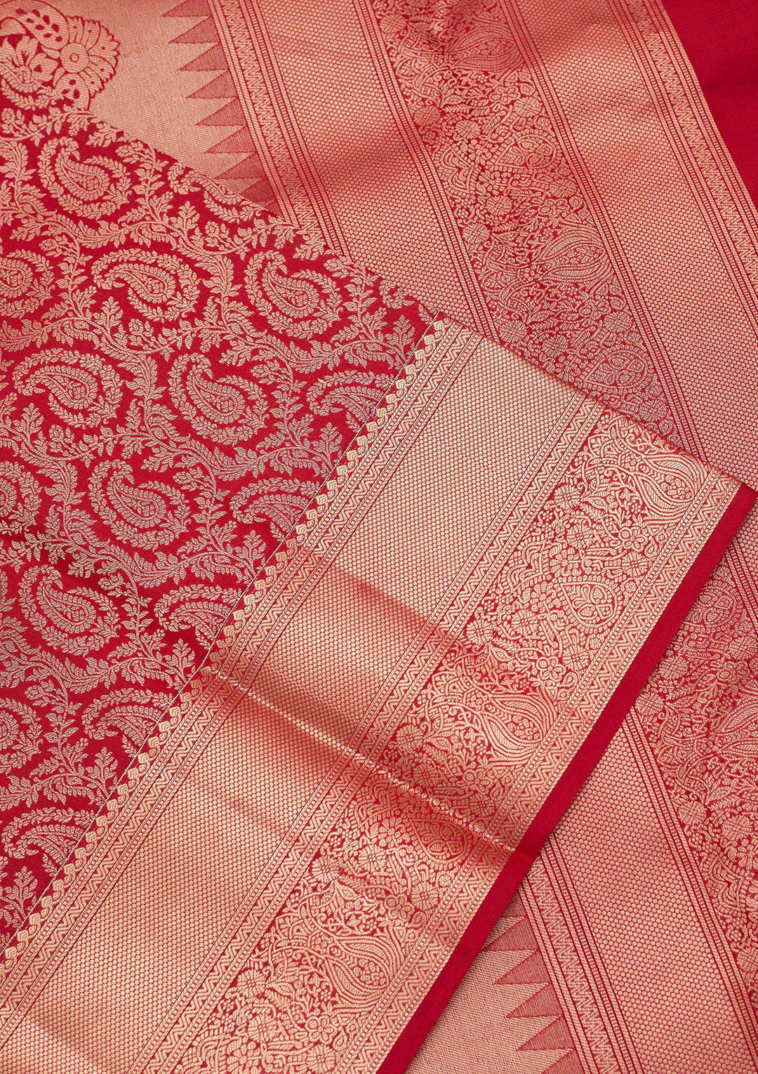 Maroon Zariwork Pure Silk Saree-koskii
