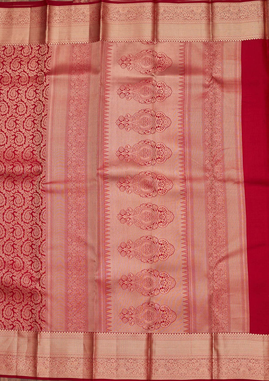 Maroon Zariwork Pure Silk Saree-koskii