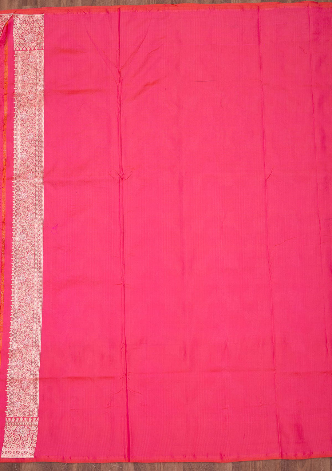 Rani Pink Zariwork Pure Silk Saree