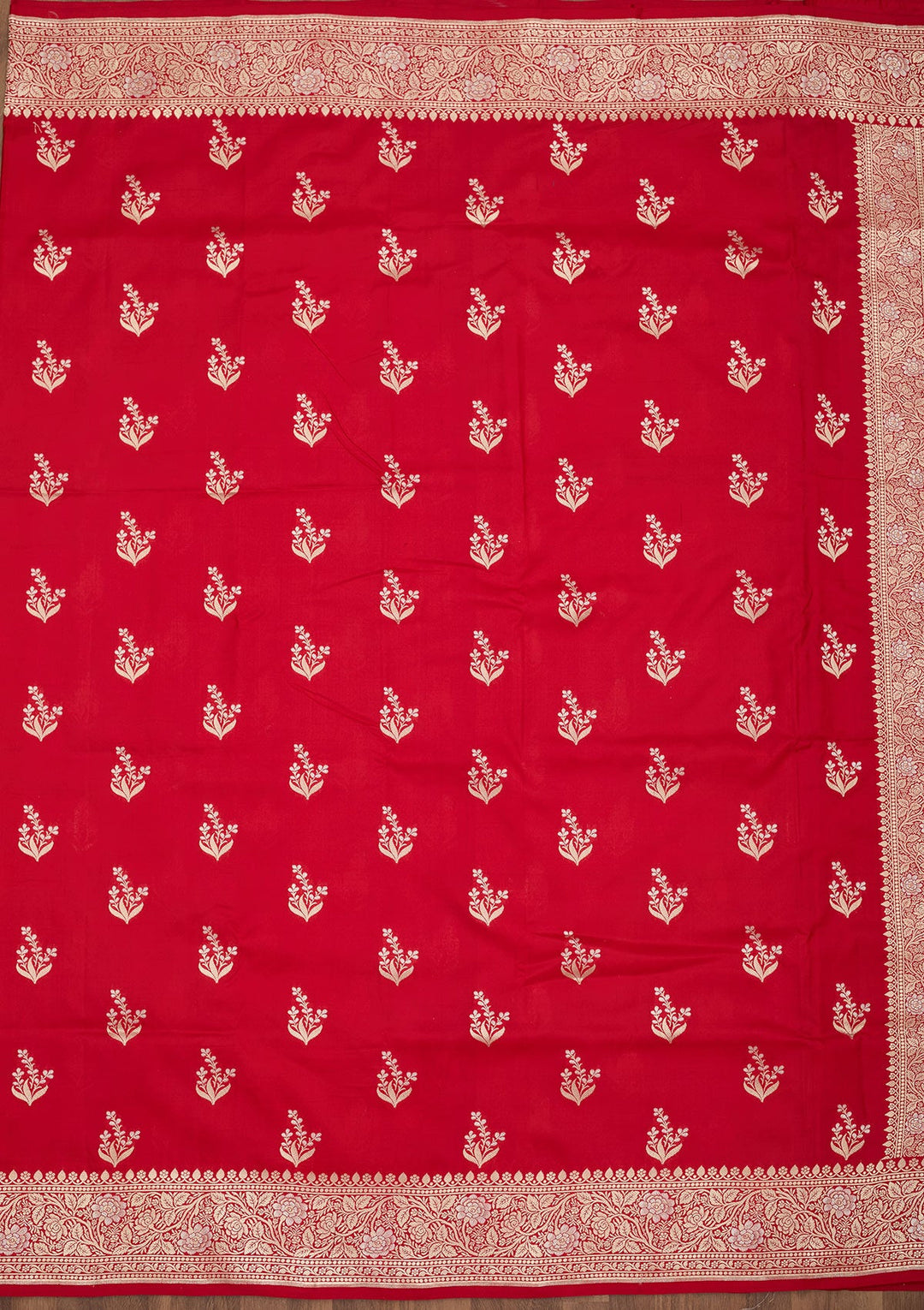 Red Zariwork Pure Silk Saree