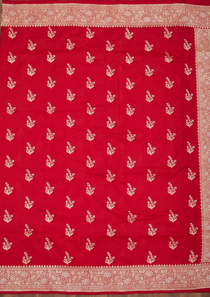 Red Zariwork Pure Silk Saree