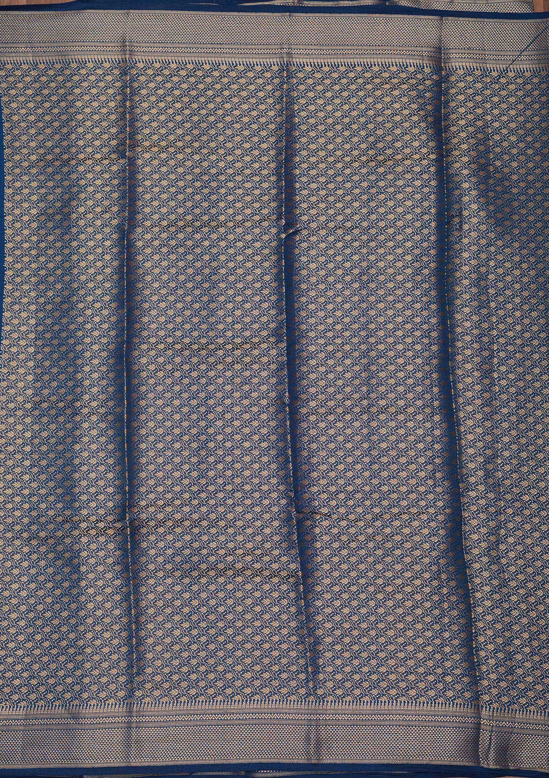 Peacock Blue Zariwork Pure Silk Saree