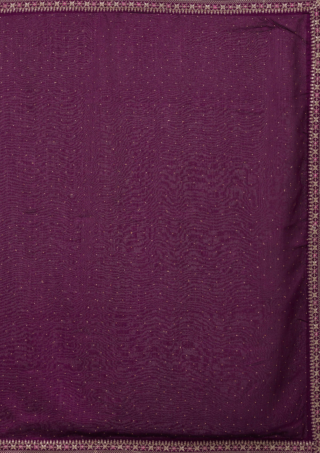 Purple Sequins Raw Silk Readymade Salwar Suit-Koskii