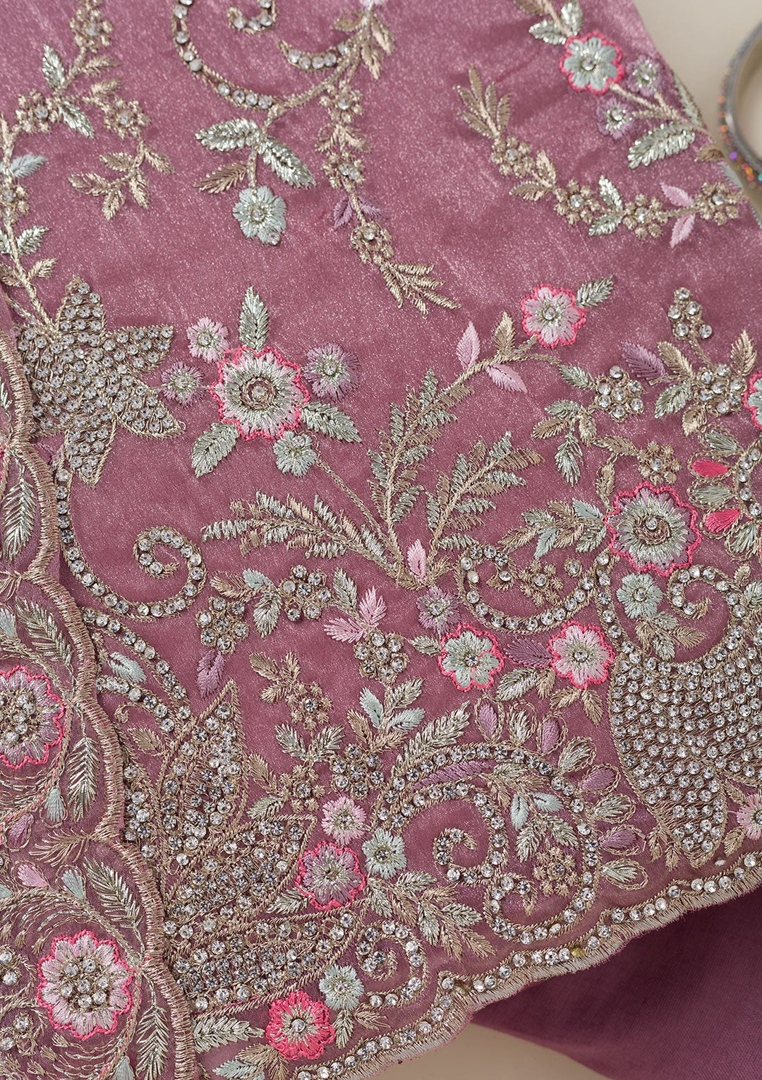 Black Stonework Chiffon Saree-koskii