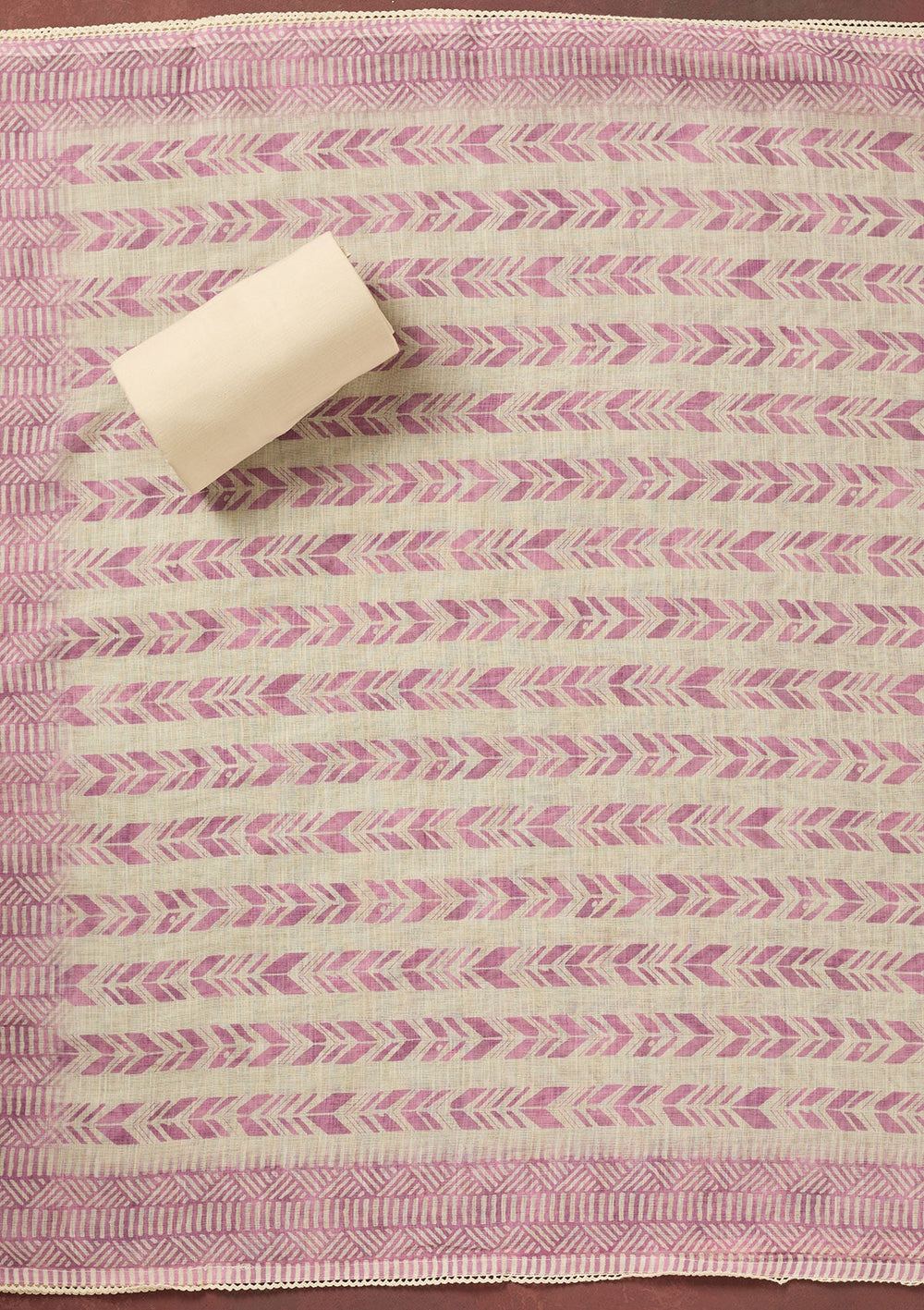 Lavender Threadwork Cotton Unstitched Salwar Suit-Koskii