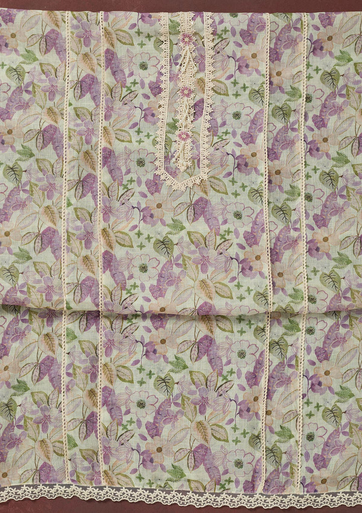 Rama Green Zariwork (Gold) Chinon Readymade salwar suit-koskii