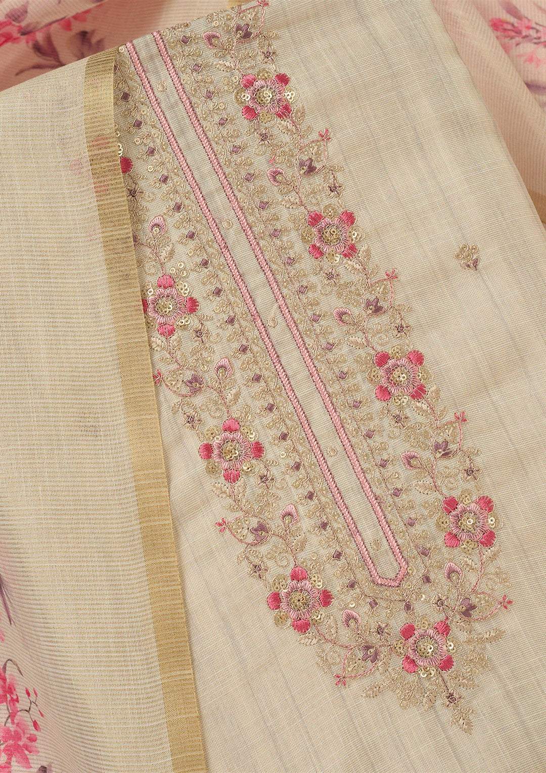 Sea Green Cording Dola Silk Readymade salwar suit-koskii