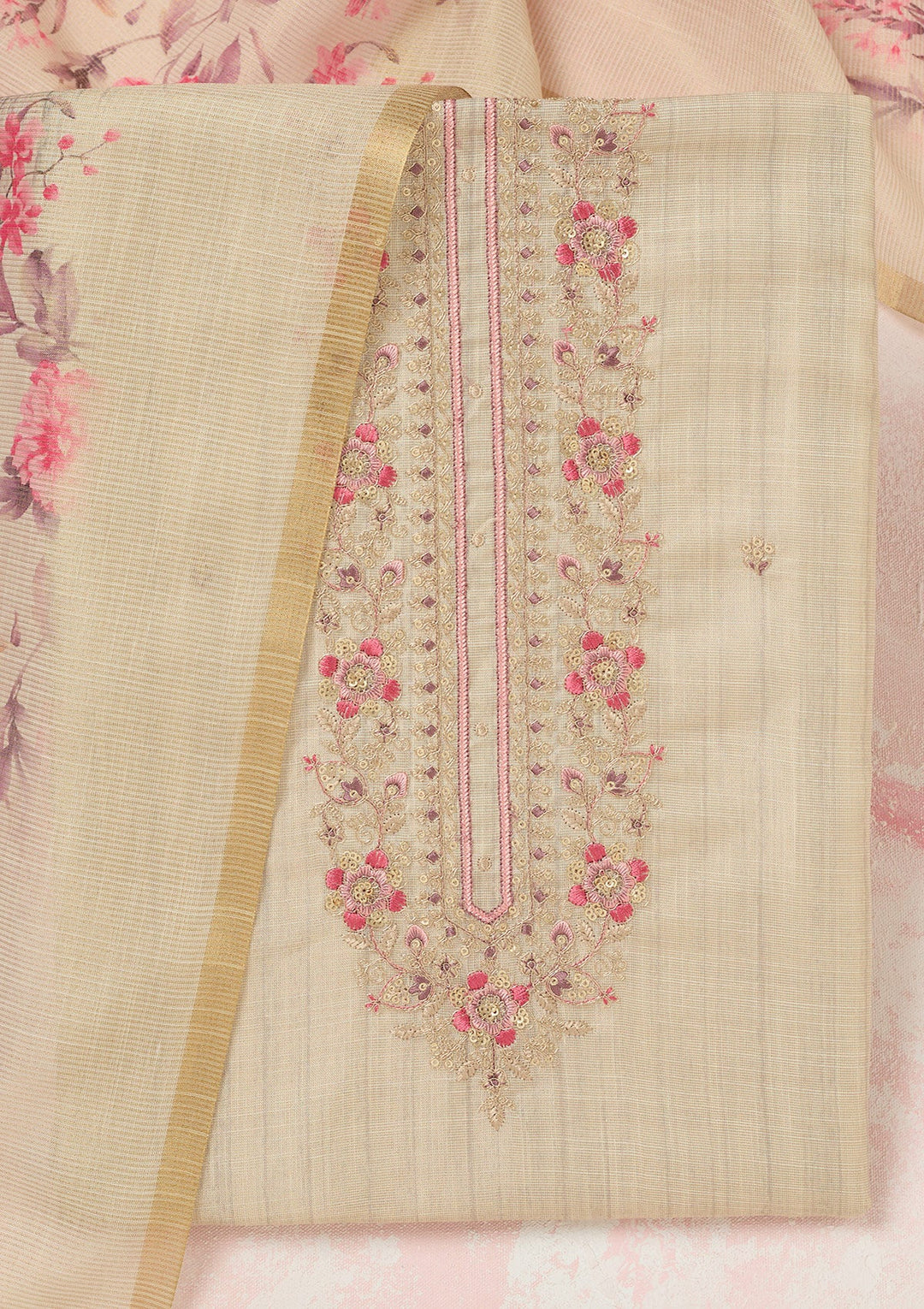 Sea Green Cording Dola Silk Readymade salwar suit-koskii