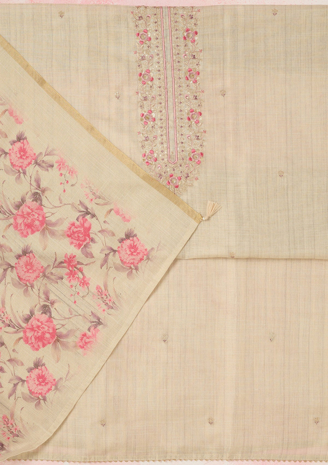 Sea Green Cording Dola Silk Readymade salwar suit-koskii