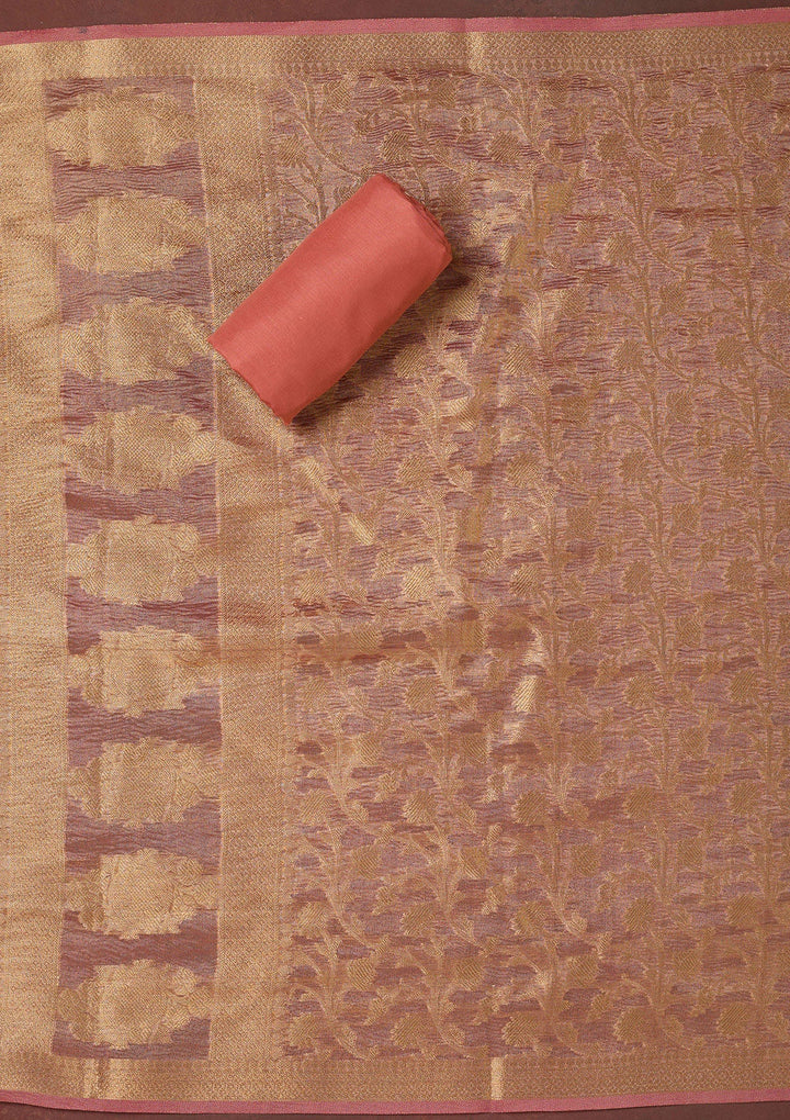 Sky Blue Cording Tissue Saree-koskii