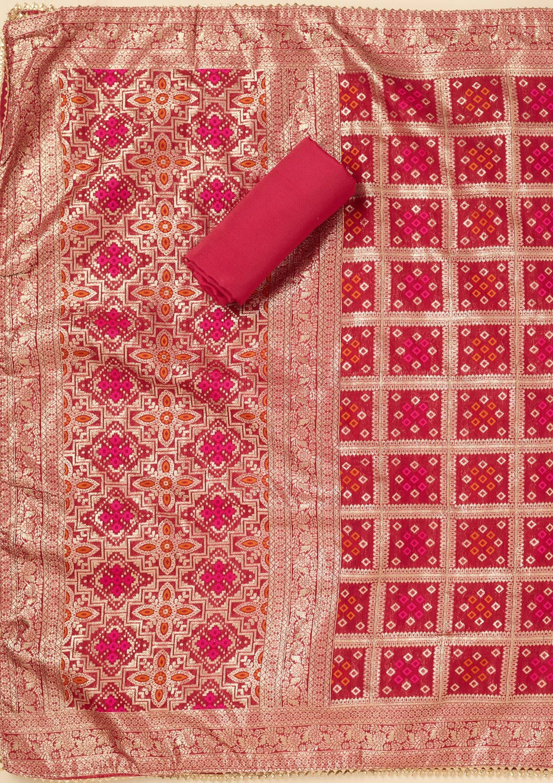 Blue Zariwork Soft Raw Silk Unstitched Salwar Suit-koskii