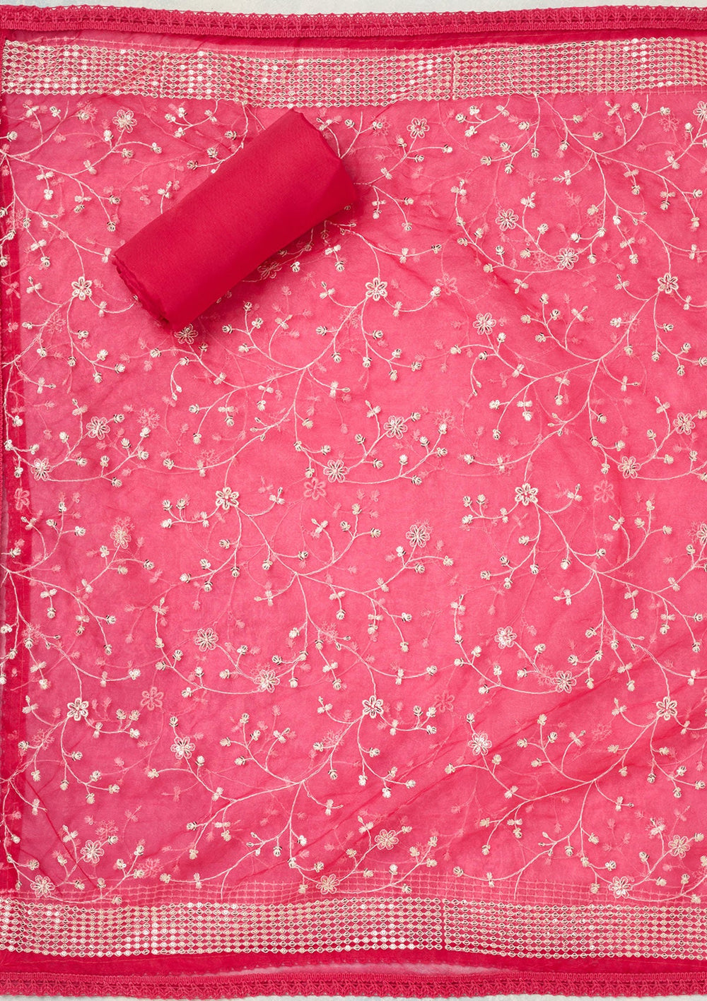 Peach Stonework (Gold) Tissue Saree-koskii