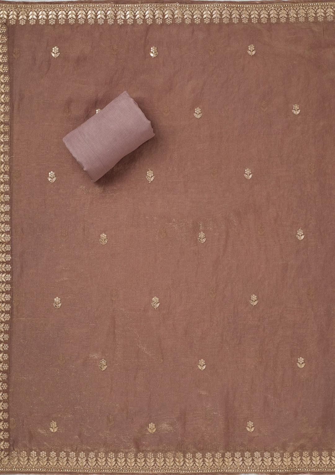 Mauve Gotapatti Semi Crepe Unstitched Salwar Suit_koskii