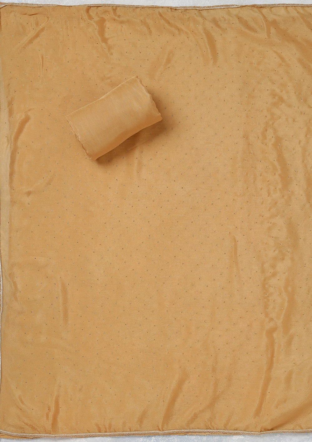 Beige Zariwork (Gold) Organza Unstitched Salwar Suit_koskii