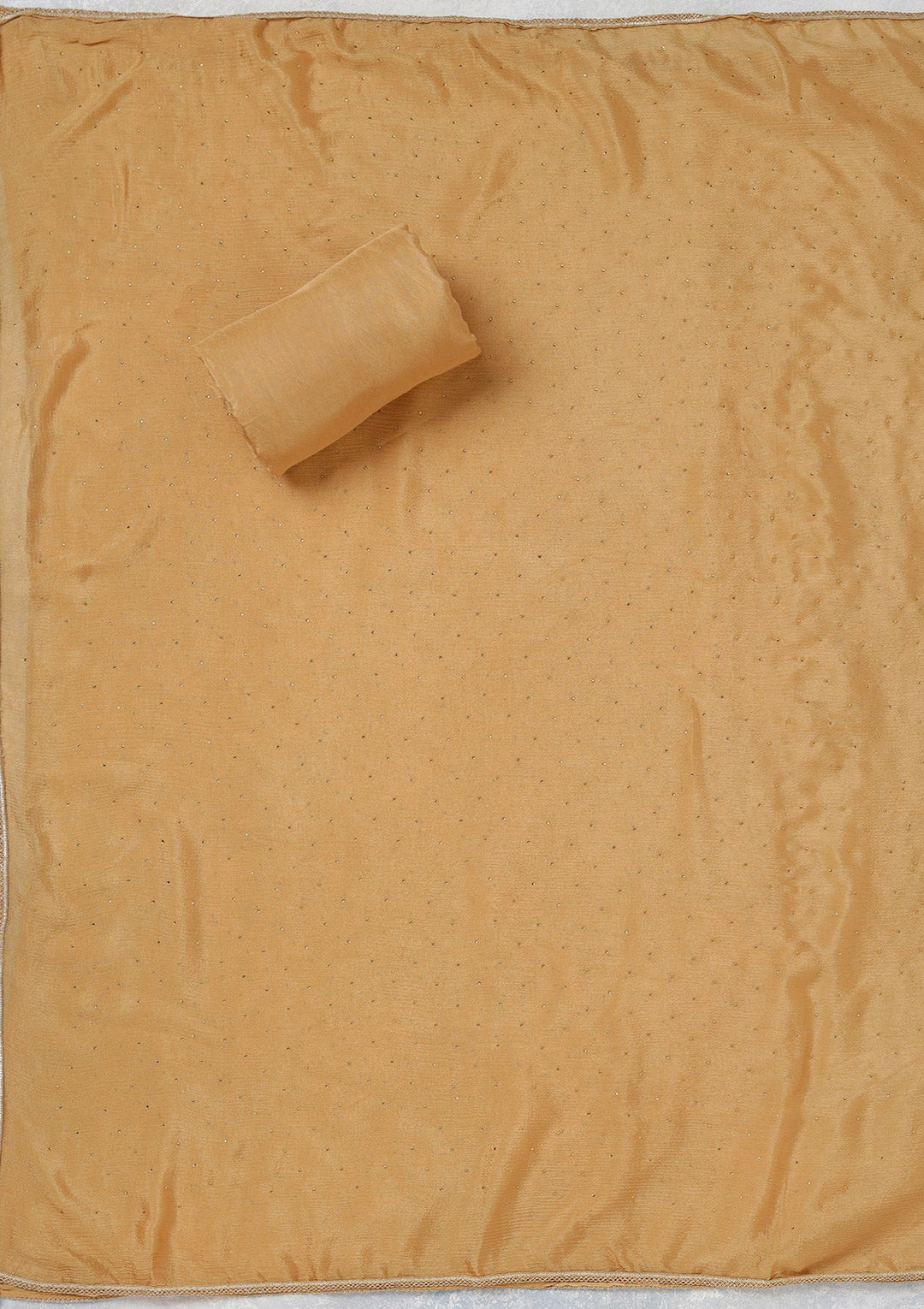 Beige Zariwork (Gold) Organza Unstitched Salwar Suit_koskii