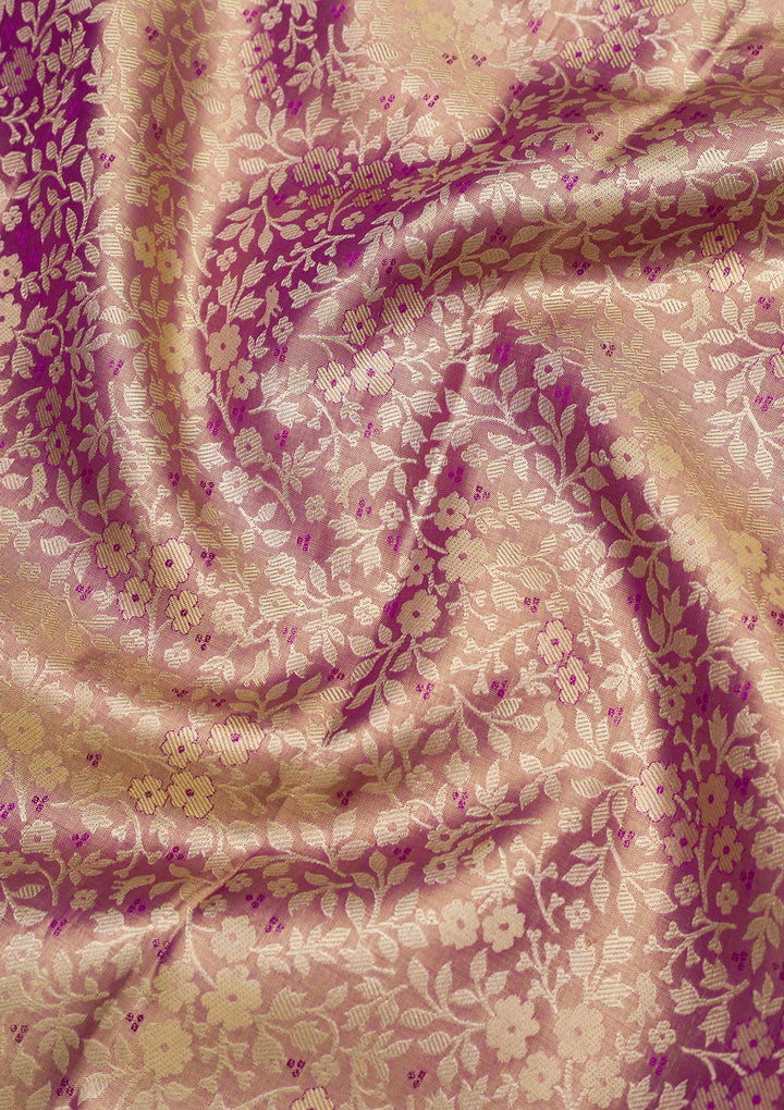 Beige Zariwork Pure Silk Saree-Koskii