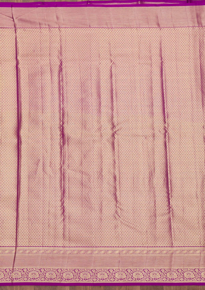 Beige Zariwork Pure Silk Saree-Koskii