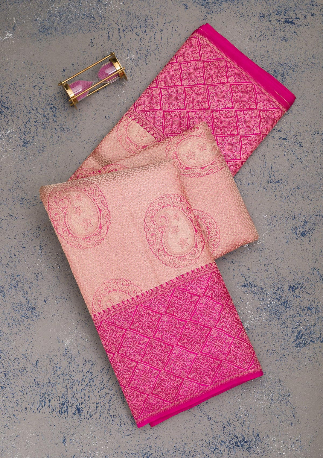 Beige Zariwork Pure Silk Saree-Koskii