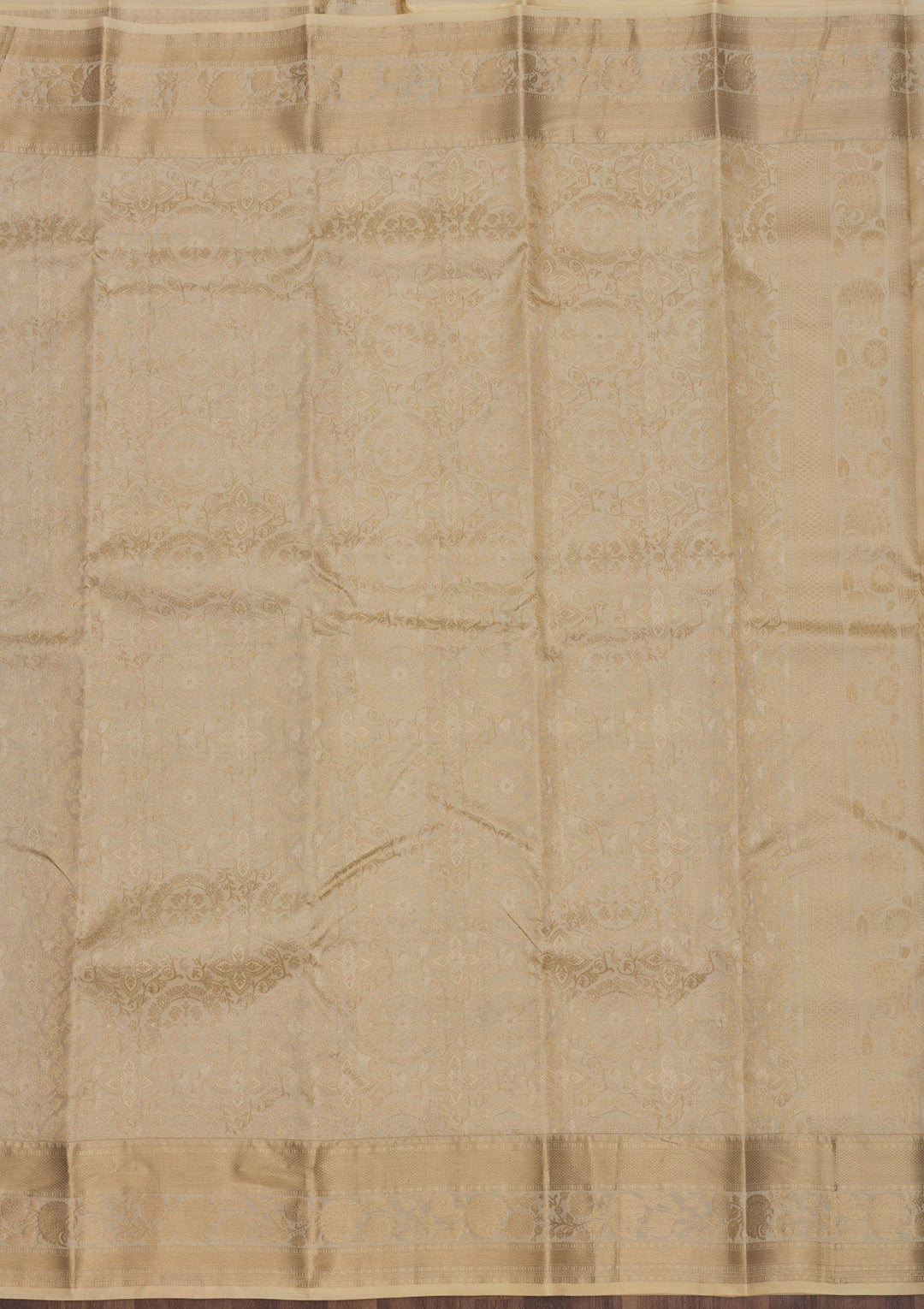 Beige Zariwork Pure Silk Saree