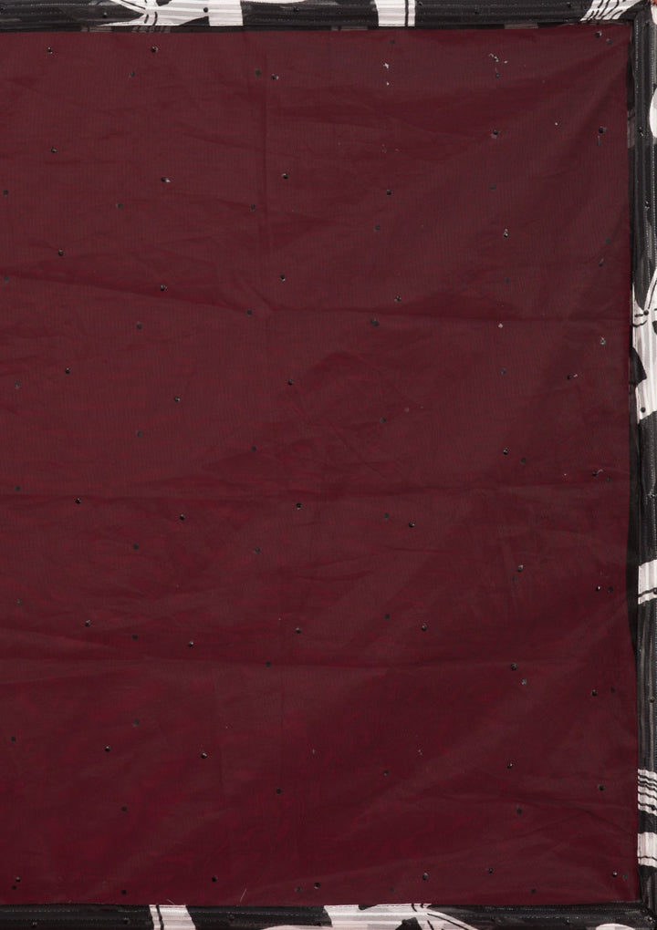 Black Printed Semi Crepe Readymade Lehenga