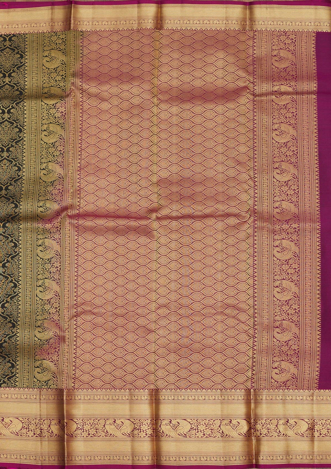 Black Zariwork Pure Silk Saree-Koskii