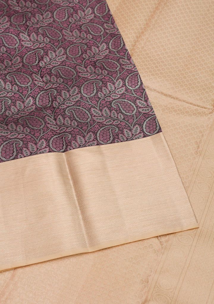Black Zariwork Pure Silk Saree-Koskii